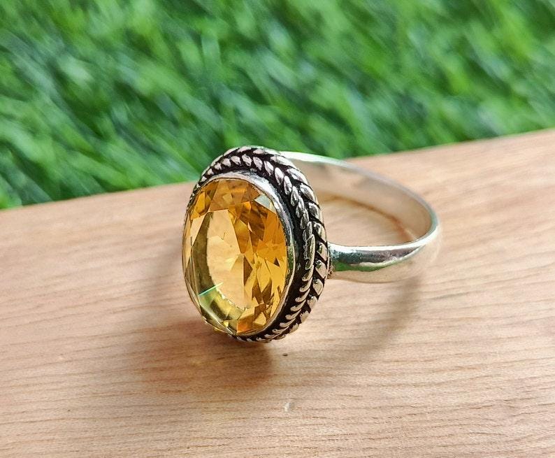 Citrine Ring, Handmade Ring, Women Ring, 925 Silver Ring, Statement Ring, Natural Citrine, Dainty Ring, Citrine Jewelry, Gemstone Ring, Gift