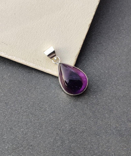 Amethyst Pendant, Handmade Pendant, 925 Silver Pendant, Women Pendant, Natural Amethyst, Dainty Pendant, Amethyst Jewelry, Boho Pendant