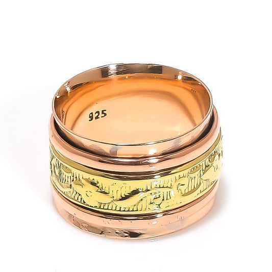 Copper spinner Ring, Silver Copper Ring, Handmade Copper Ring, Fidget Spinner Ring, Copper Ring, Copper Ring, Gift for him, Gift for her