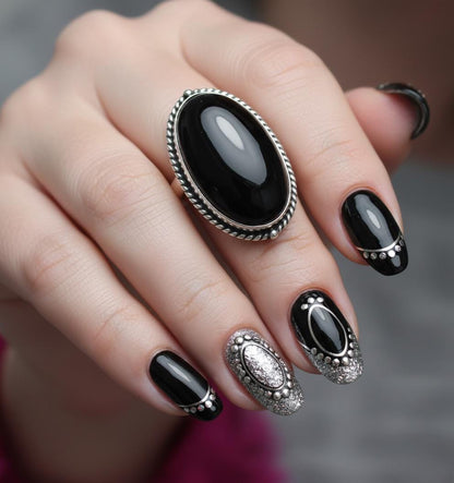 Black Onyx Ring, Handmade Ring, 925 Silver Ring, Statement Ring, Natural Onyx, Designer Ring, Big Stone Ring, Onyx Jewelry, Gemstone Ring