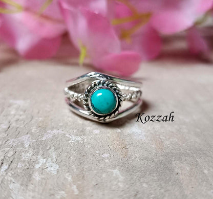 Turquoise Ring, Handmade Ring, 925 Starling Silver Ring, Gemstone Ring, Dainty Ring Natural Turquoise Turquoise Jewelry Ring For Women Gift