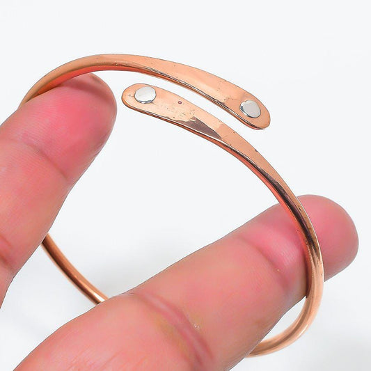 Handmade Hammered Copper Cuff Bangle Bracelet | Artisan Copper Cuff Bracelet - Hand-Forged & Hammered Bangle |Copper Cuff Bracelet for Women