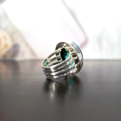 Turquoise ring | Men turquoise ring |Turquoise silver ring | Dainty turquoise ring |Turquoise oval ring | Turquoise ring men | Handmade Ring