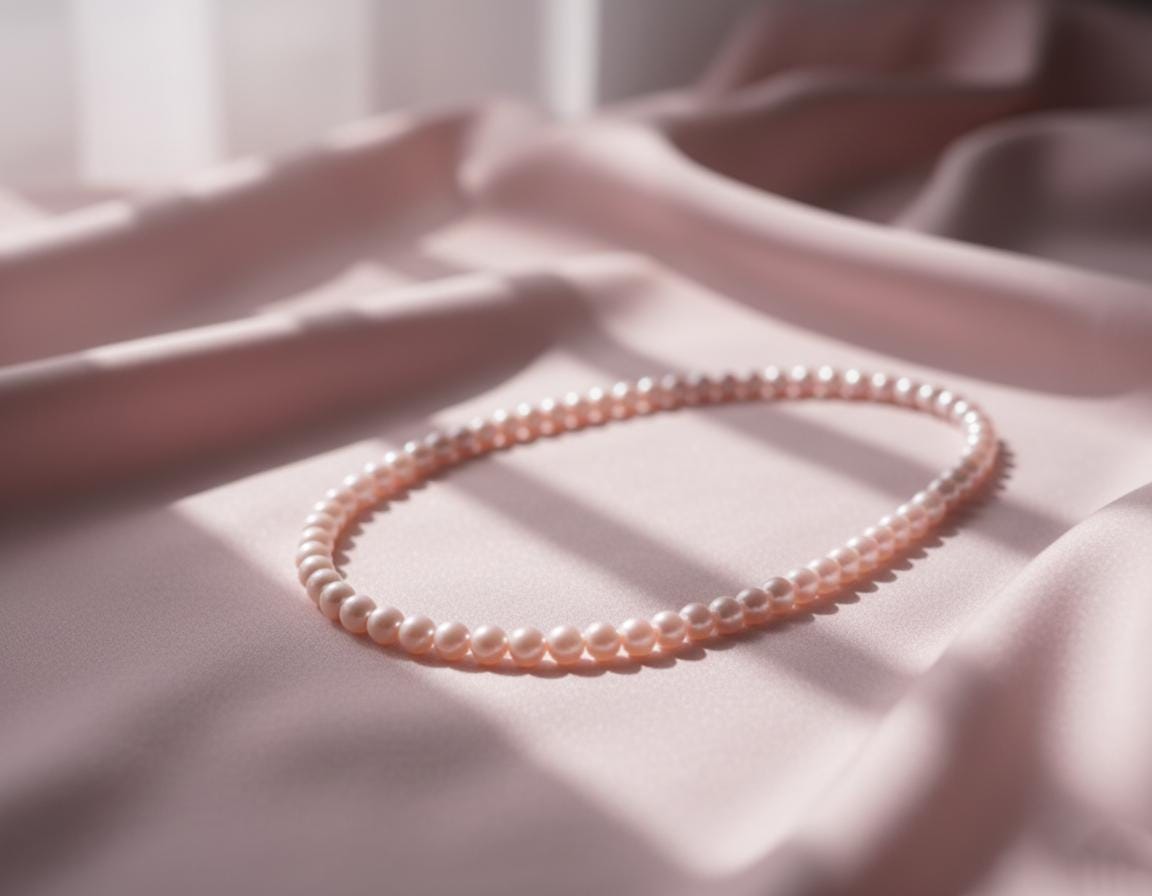 Pink pearl necklace, Delicate necklace, Minimalist necklace, Feminine jewelry, gift for her, birthday or anniversary gift, Mother's Day gift