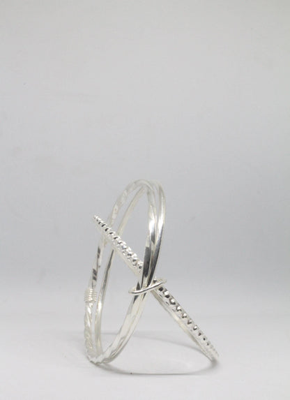 Sterling Silver Bangles | Silver Bangle Set | Silver Bracelet Set | silver Bracelets | Minimalist Bangles | Simple Bangles | Modern Bangles