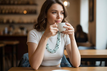 Handmade Garnet Chip Necklace with Tiger's Eye Bead - Unique Raw Stone Jewelry | Garnet Uncut Necklace, Gemstone Necklace, Gift for her
