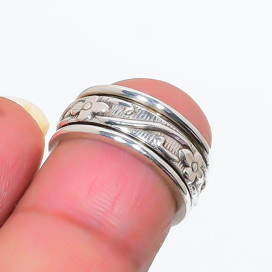 Whimsical Flower Power Ring, Spinner Ring Fidget Ring, Anxiety Ring, ADHD ring, Silver Spinner Ring, Daily wear ring, Flower ring, Gift her