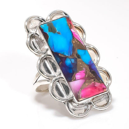 Turquoise Ring. Square Ring. Statement Ring. Women Ring. Designer Ring. Gemstone Ring. Best Gemstone Ring. Beautiful Rings.