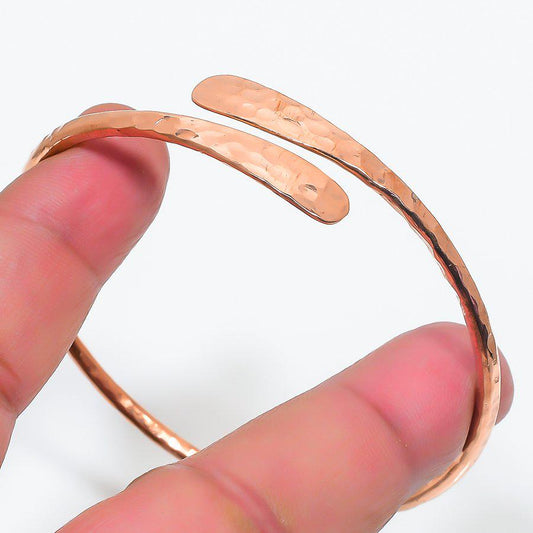 Rustic Copper Cuff, Copper bangle for women, Women's copper bracelet, Adjustable copper bangle, Resizable copper bracelet