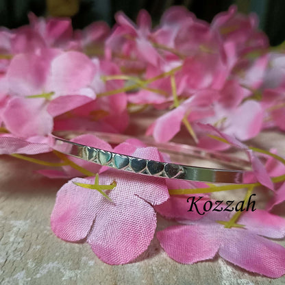 Heart Bangle, 925 Silver Bangle, Bohemian Bangle, Women Bangle, Dainty Bangle, Silver Bangle, Statement Bangle Handmade Bangle Pretty Bangle