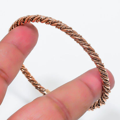 Twisted Copper Bangle Bracelet, Copper Twisted Bangle, Handcrafted Bangle, Unique Twisted Copper Bangle Bracelet, Minimalist Copper Bangle