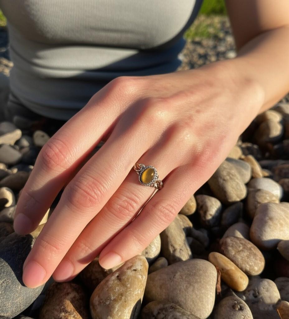 Handmade Smoky Quartz Ring | Sterling Silver Gemstone Ring | Oval Stone Ring | Unique Gift for Her, Smoky Quartz Statement Ring