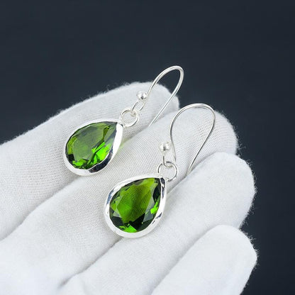 Peridot Earring, 925 Silver Earring, Women Earring, Handmade Earring, Natural Peridot, Gemstone Earring, Peridot Jewelry, Dainty Earring