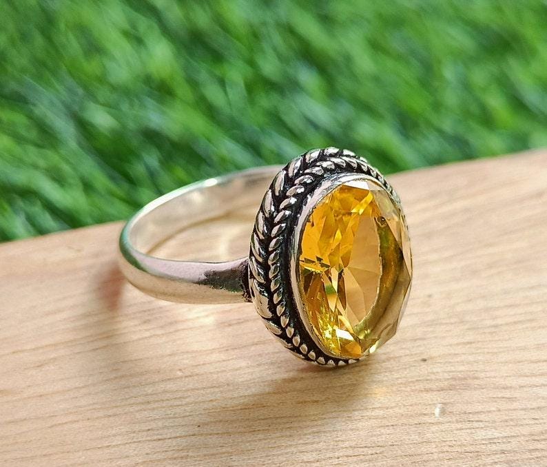 Citrine Ring, Handmade Ring, Women Ring, 925 Silver Ring, Statement Ring, Natural Citrine, Dainty Ring, Citrine Jewelry, Gemstone Ring, Gift