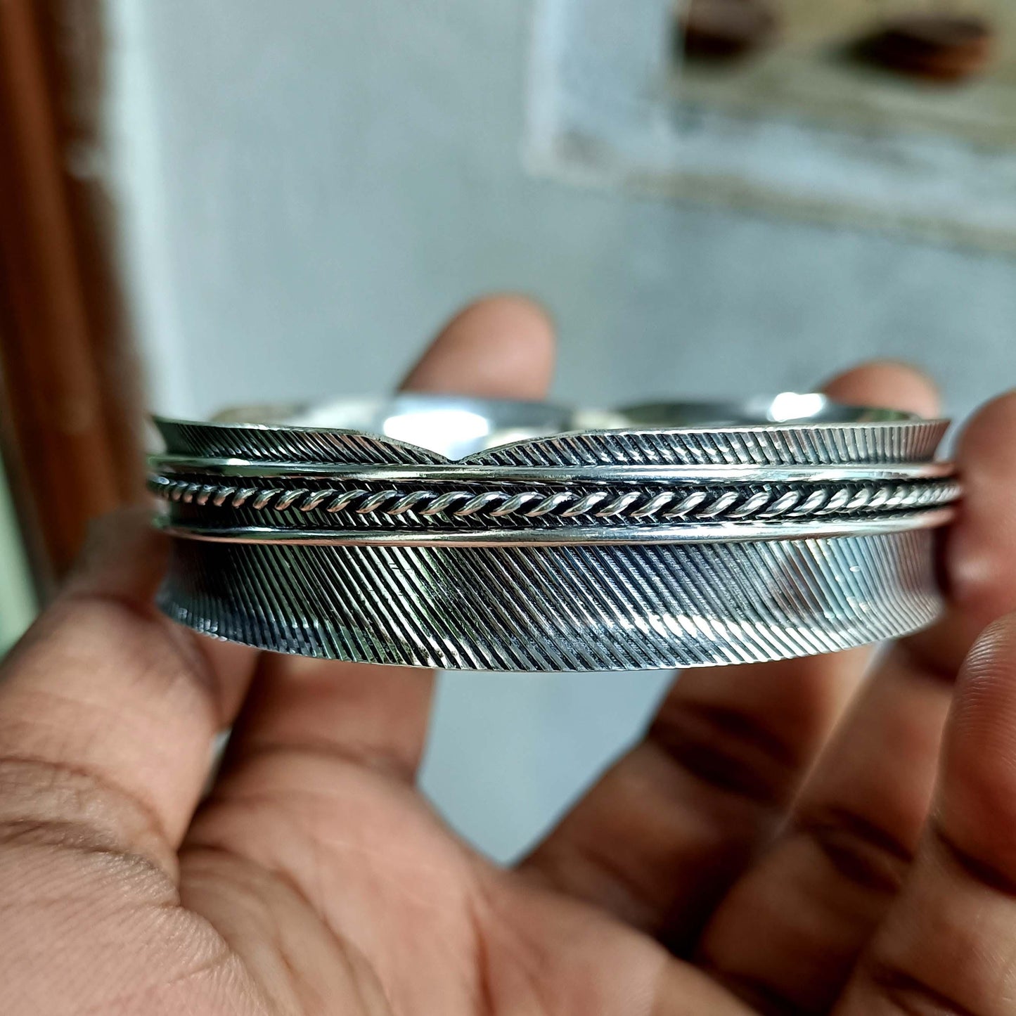 Twisted Band Bangle, Spinner Bangle, Fidget Bangle, Handmade Bangle, 925 Silver Bangle, Women Bangle, Bohemian Bangle, Promised Bangle