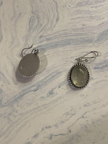 Prehnite Earring, Prehnite jewelry, Dangle earrings, Boho earrings, Gift for her, Handmade earrings, Prehnite gemstone earrings, Christmas