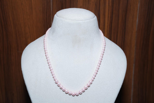 Pink pearl necklace, Delicate necklace, Minimalist necklace, Feminine jewelry, gift for her, birthday or anniversary gift, Mother's Day gift