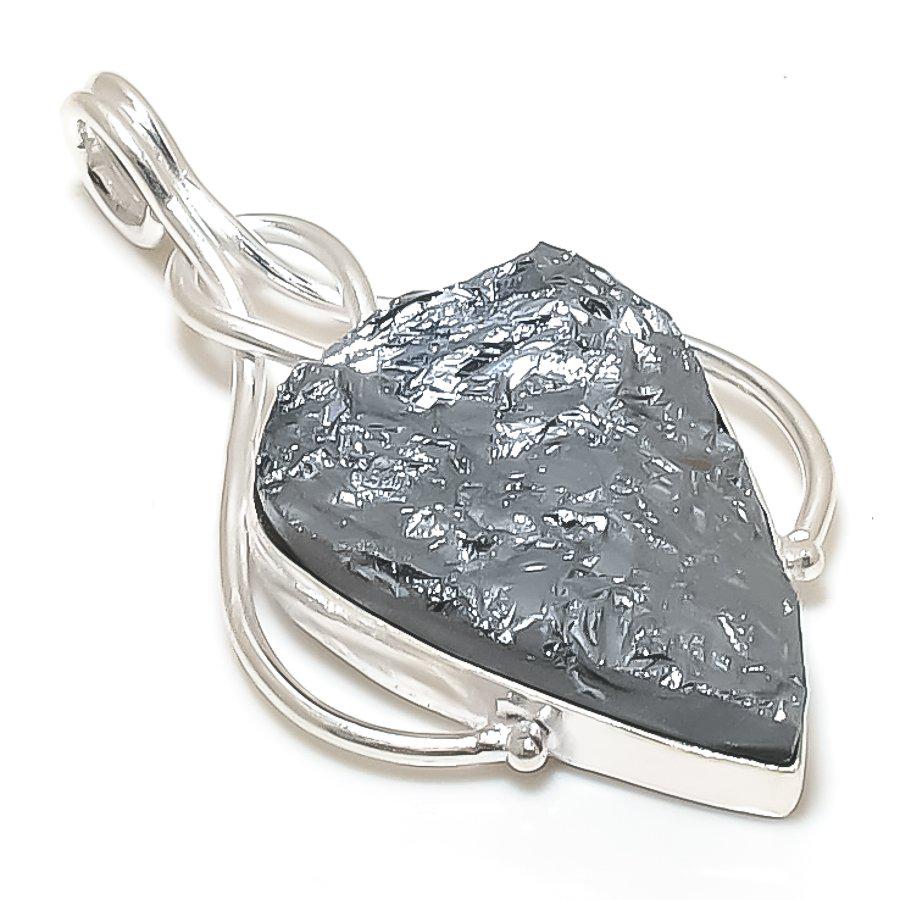 Gorgeous Obsidian Teardrop Pendant, Elegant 925 Silver Handmade Statement Piece, Obsidian Teardrop Pendant, Women Pendant, Handmade Pendant