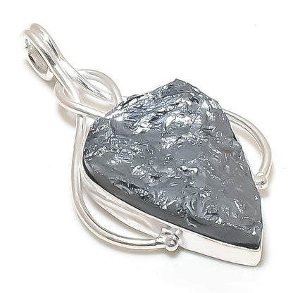 Gorgeous Obsidian Teardrop Pendant, Elegant 925 Silver Handmade Statement Piece, Obsidian Teardrop Pendant, Women Pendant, Handmade Pendant