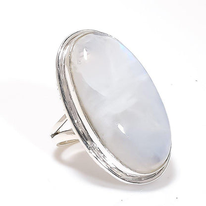 Etsy Moonstone Ring, Gemstone Ring, 925 Silver Ring, Natural Moonstone, Handmade Ring, Dainty Ring, Moonstone Jewelry, Statement Ring, Gift