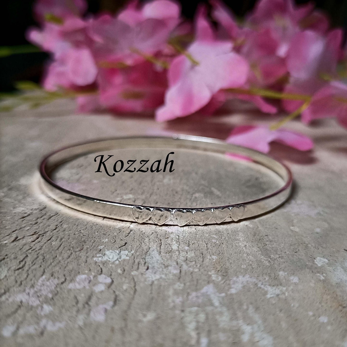 Heart Bangle, 925 Silver Bangle, Bohemian Bangle, Women Bangle, Dainty Bangle, Silver Bangle, Statement Bangle Handmade Bangle Pretty Bangle