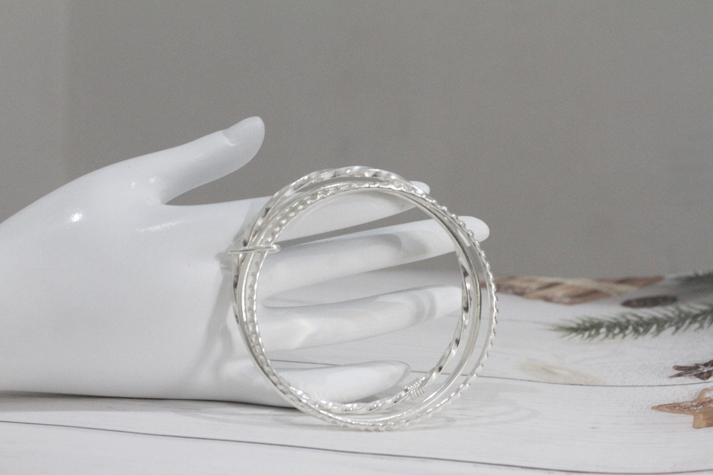 Sterling Silver Bangles | Silver Bangle Set | Silver Bracelet Set | silver Bracelets | Minimalist Bangles | Simple Bangles | Modern Bangles