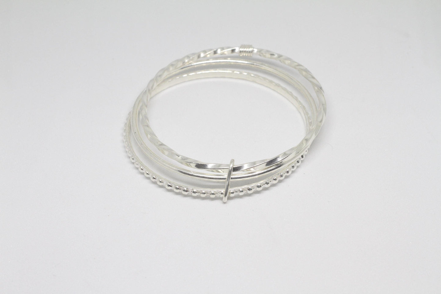 Sterling Silver Bangles | Silver Bangle Set | Silver Bracelet Set | silver Bracelets | Minimalist Bangles | Simple Bangles | Modern Bangles