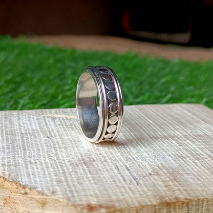 Spinner Ring, Worry Ring, Women Ring, 925 Silver Ring, Handmade Ring, Silver Ring, Thumb Ring, bolls Ring, Anxiety Ring, Fidget Ring