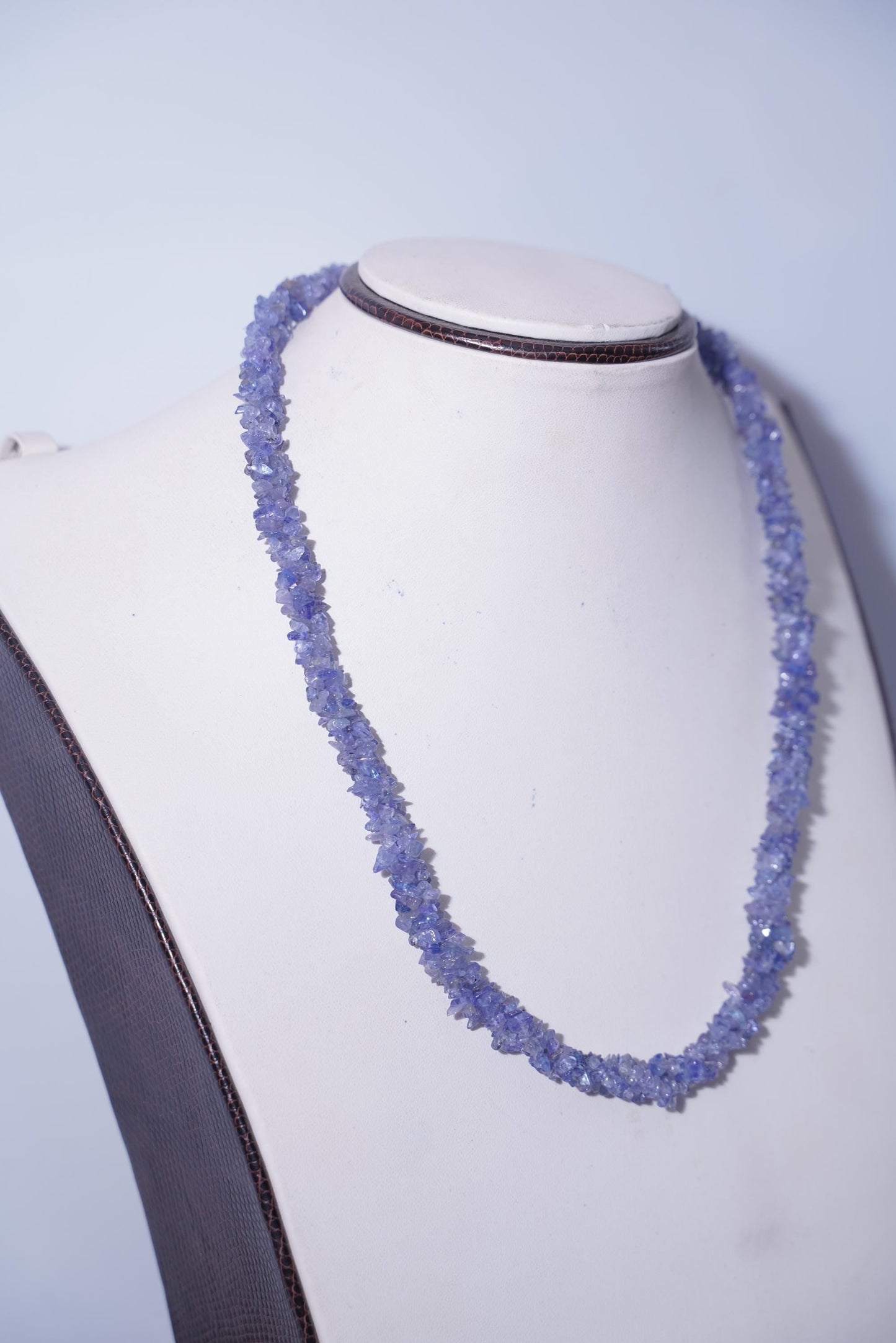 Natural Tanzanite Nugget Necklace, Raw Tanzanite Chip Jewelry, Rough Gemstone Choker, Blue Violet Crystal Healing Gift, December Birthstone