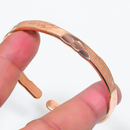 Rustic Copper Cuff, Copper bangle for women, Women's copper bracelet, Adjustable copper bangle, Resizable copper bracelet