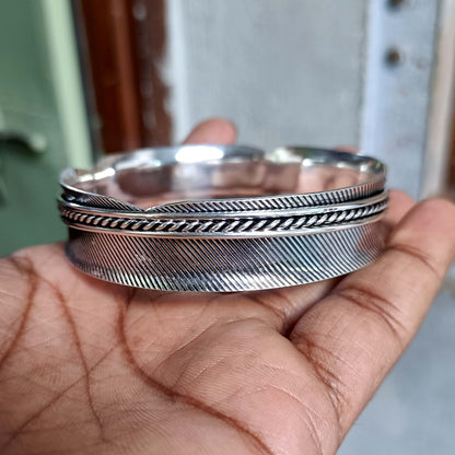 Twisted Band Bangle, Spinner Bangle, Fidget Bangle, Handmade Bangle, 925 Silver Bangle, Women Bangle, Bohemian Bangle, Promised Bangle