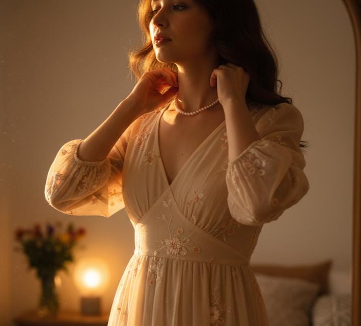 Pink pearl necklace, Delicate necklace, Minimalist necklace, Feminine jewelry, gift for her, birthday or anniversary gift, Mother's Day gift