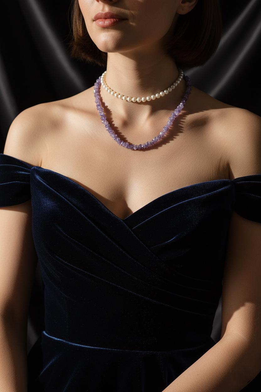 Natural Tanzanite Nugget Necklace, Raw Tanzanite Chip Jewelry, Rough Gemstone Choker, Blue Violet Crystal Healing Gift, December Birthstone