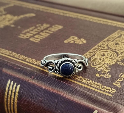 Lapis Lazuli Ring, Women Ring, 925 Silver Ring, Handmade Ring, Natural Lapis Lazuli, Statement Ring, Lapis Lazuli Jewelry, Dainty Ring