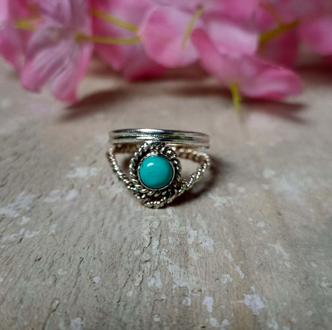Turquoise Ring, 925 Silver Ring, Women Ring, Natural Turquoise, Gemstone Ring
