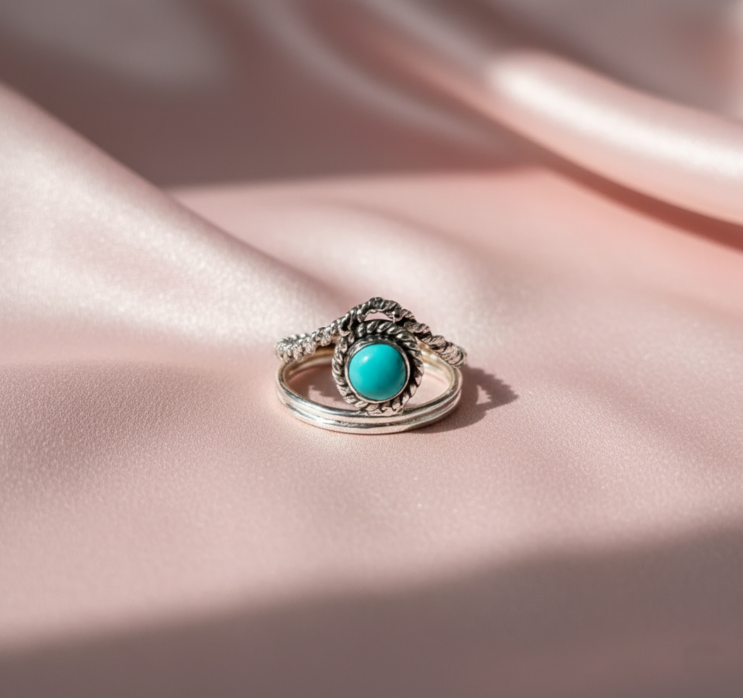 Turquoise Ring, 925 Silver Ring, Women Ring, Natural Turquoise, Gemstone Ring
