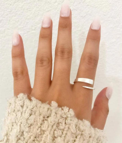 Minimalist Ring, Delicate Thin Band Silver Ring, Chic 925 Silver Wrap Ring, Thin Band Silver Ring, Silver Ring, Unique Ring, Cuff ring, Gift