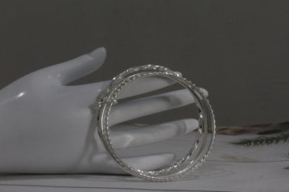 Sterling Silver Bangles | Silver Bangle Set | Silver Bracelet Set | silver Bracelets | Minimalist Bangles | Simple Bangles | Modern Bangles