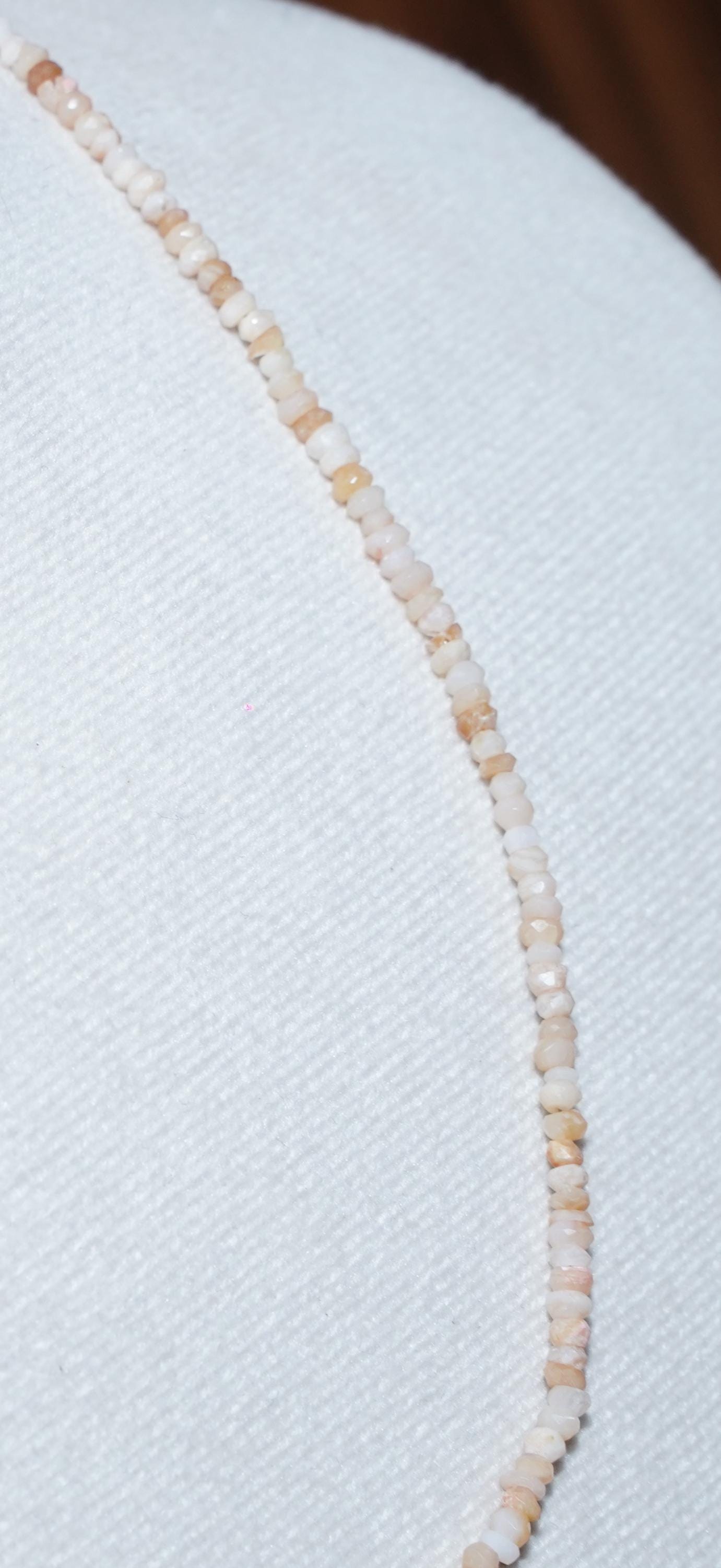 Pink opal necklace, Opal necklace, Gemstone necklace, Minimalist necklace, elegant jewelry, everyday jewelry, gift for her, birthday gift