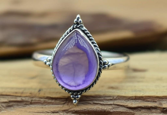 Whimsical Amethyst Gemstone Ring, Dainty Women Ring, 925 Silver Ring, Handmade Ring, Statement Ring, Natural Amethyst, Amethyst Jewelry