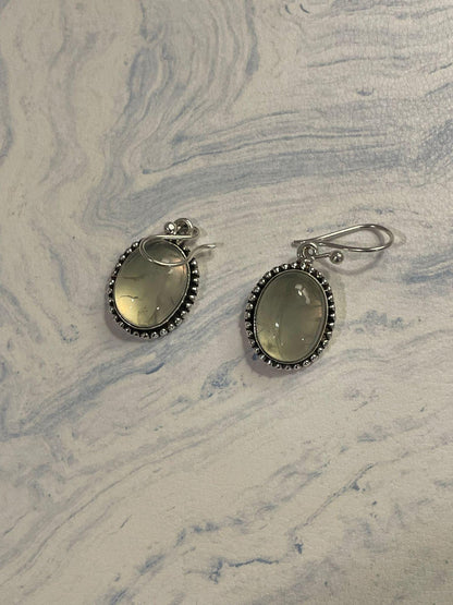 Prehnite Earring, Prehnite jewelry, Dangle earrings, Boho earrings, Gift for her, Handmade earrings, Prehnite gemstone earrings, Christmas