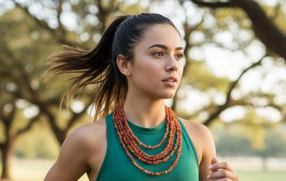 Multistrand Carnelian Nugget and Chip Necklace | Carnelian necklace, Gemstone necklace, Valentines Day Gift, Gift for her, Handmade Necklace