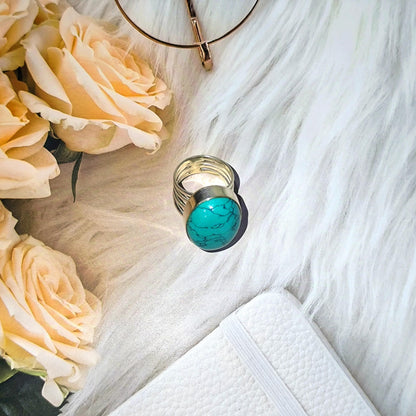 Turquoise ring | Men turquoise ring |Turquoise silver ring | Dainty turquoise ring |Turquoise oval ring | Turquoise ring men | Handmade Ring