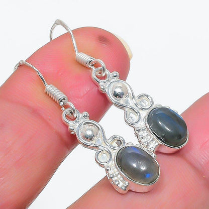 Elegant Sterling Silver Drop Earrings, Moonstone earrings, Onyx earring, Tiger's eye earrings,  lapis lazuli earrings, women dangle earrings