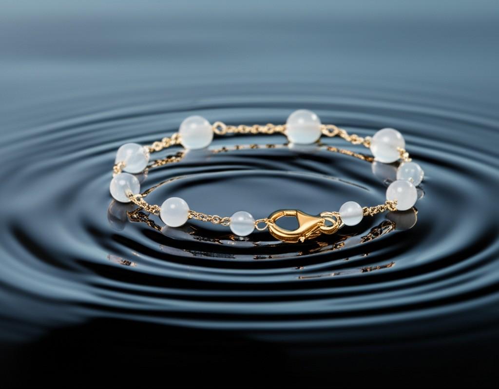 Moonstone Bracelet Gold Plated Sterling Silver | Handmade Gemstone Jewelry | Dainty Chain Bracelet Gift for Women
