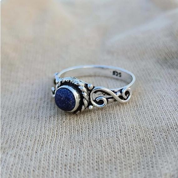 Lapis Lazuli Ring, Women Ring, 925 Silver Ring, Handmade Ring, Natural Lapis Lazuli, Statement Ring, Lapis Lazuli Jewelry, Dainty Ring