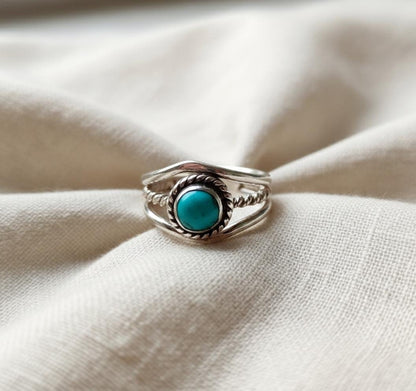 Turquoise Ring, Handmade Ring, 925 Starling Silver Ring, Gemstone Ring, Dainty Ring Natural Turquoise Turquoise Jewelry Ring For Women Gift