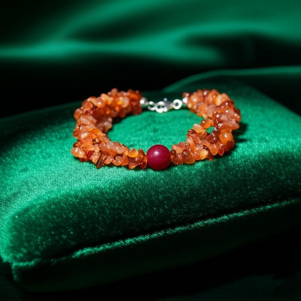 Handmade Coral and Agate Bracelet | Natural Gemstone Jewelry | Red Agate Beaded Bracelet | Healing Stone Bracelet | Gift for Her | Christmas