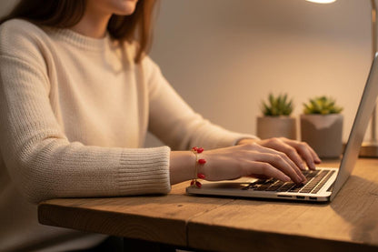 Red Coral Dangle Bracelet Gold Plated | Delicate Nugget Charm Chain | Mediterranean Minimalist Summer Jewelry | Ankle Bracelets Gift for her