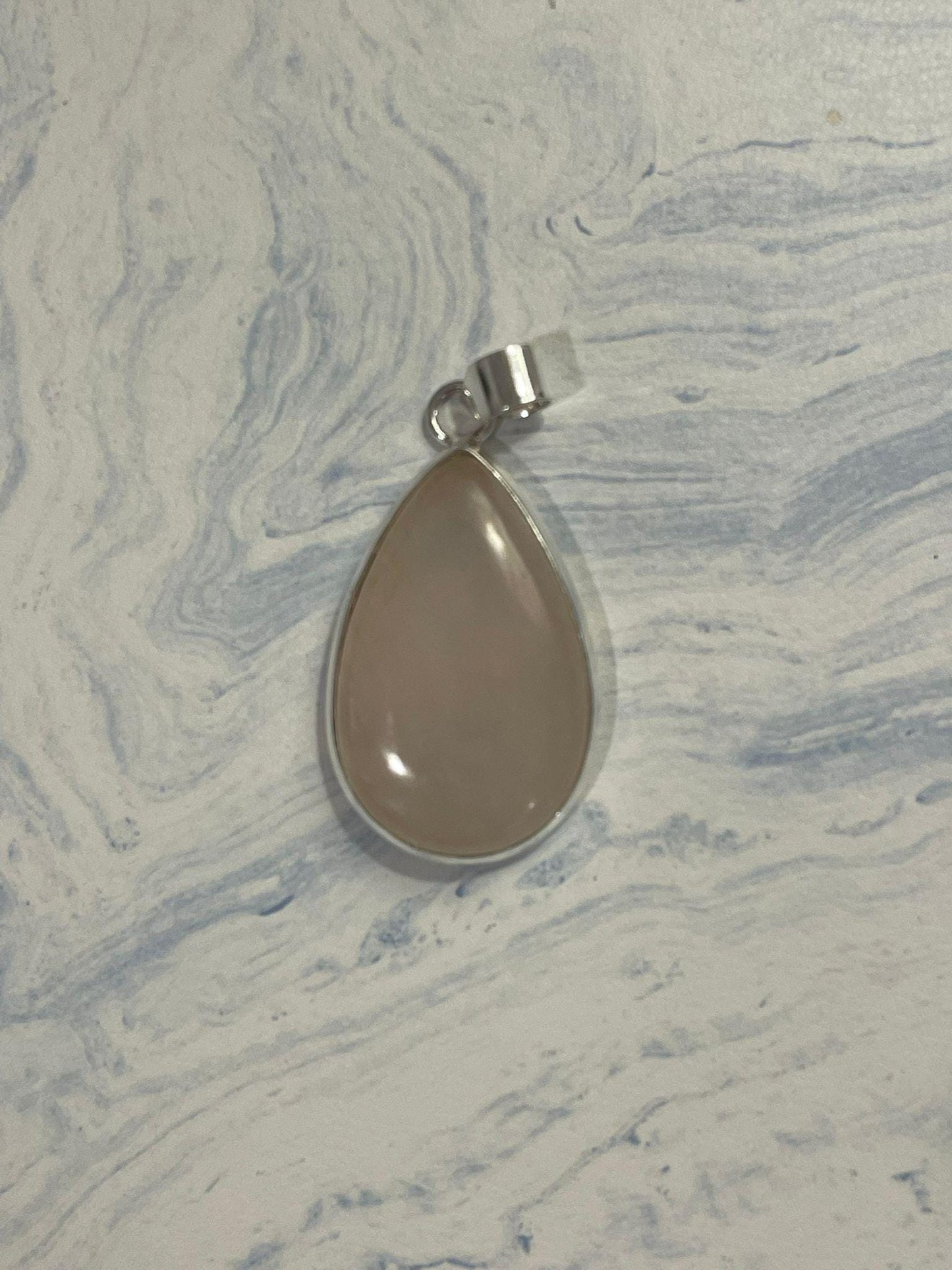 Handmade Teardrop Lapis Lazuli Gemstone Pendant (24x39mm)